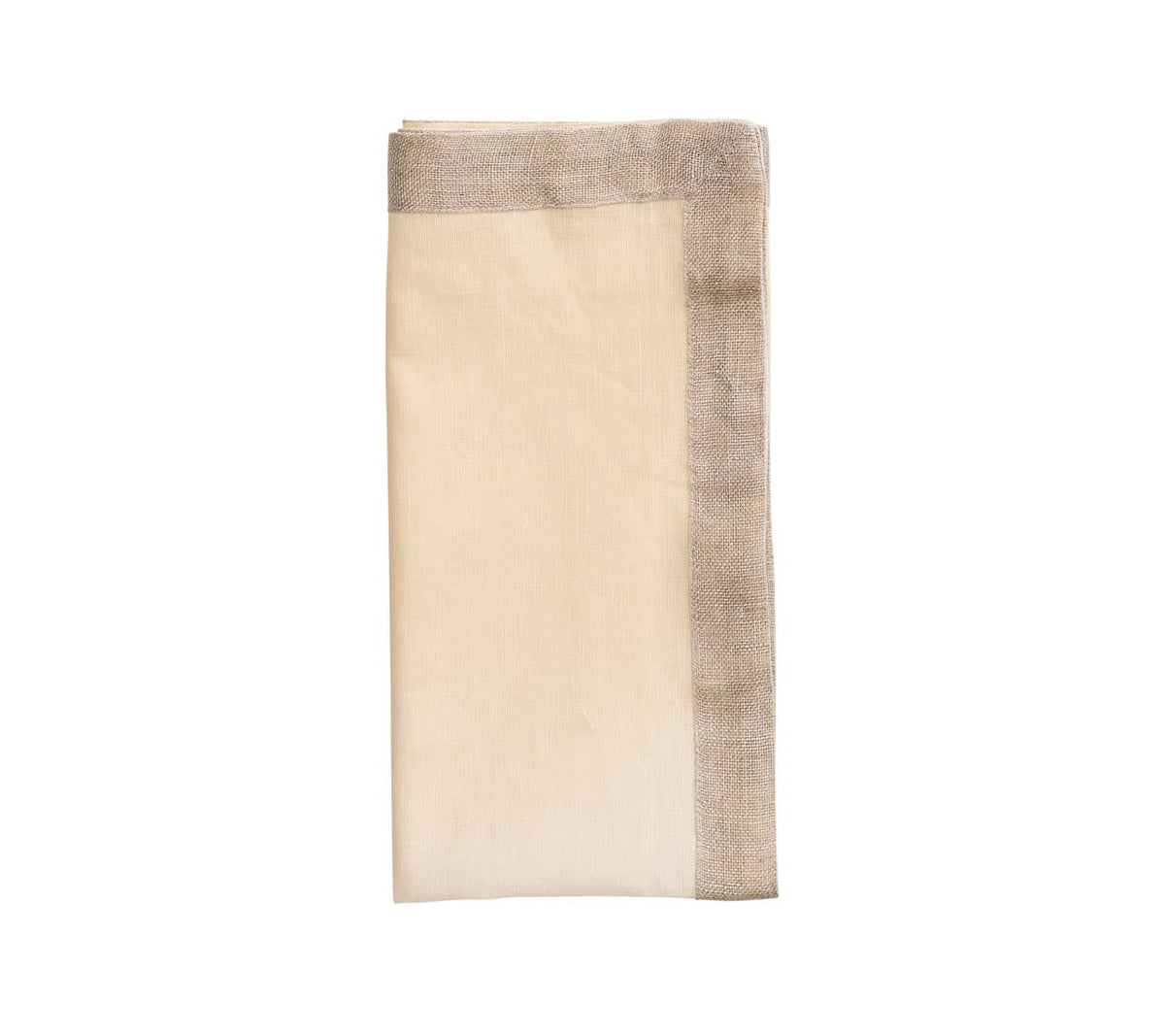 Dip Dye Napkin in White &amp; Beige