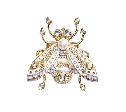 Glam Fly Napkin Ring in Ivory, Gold, &amp; Silver Set of 4 in a Gift Box