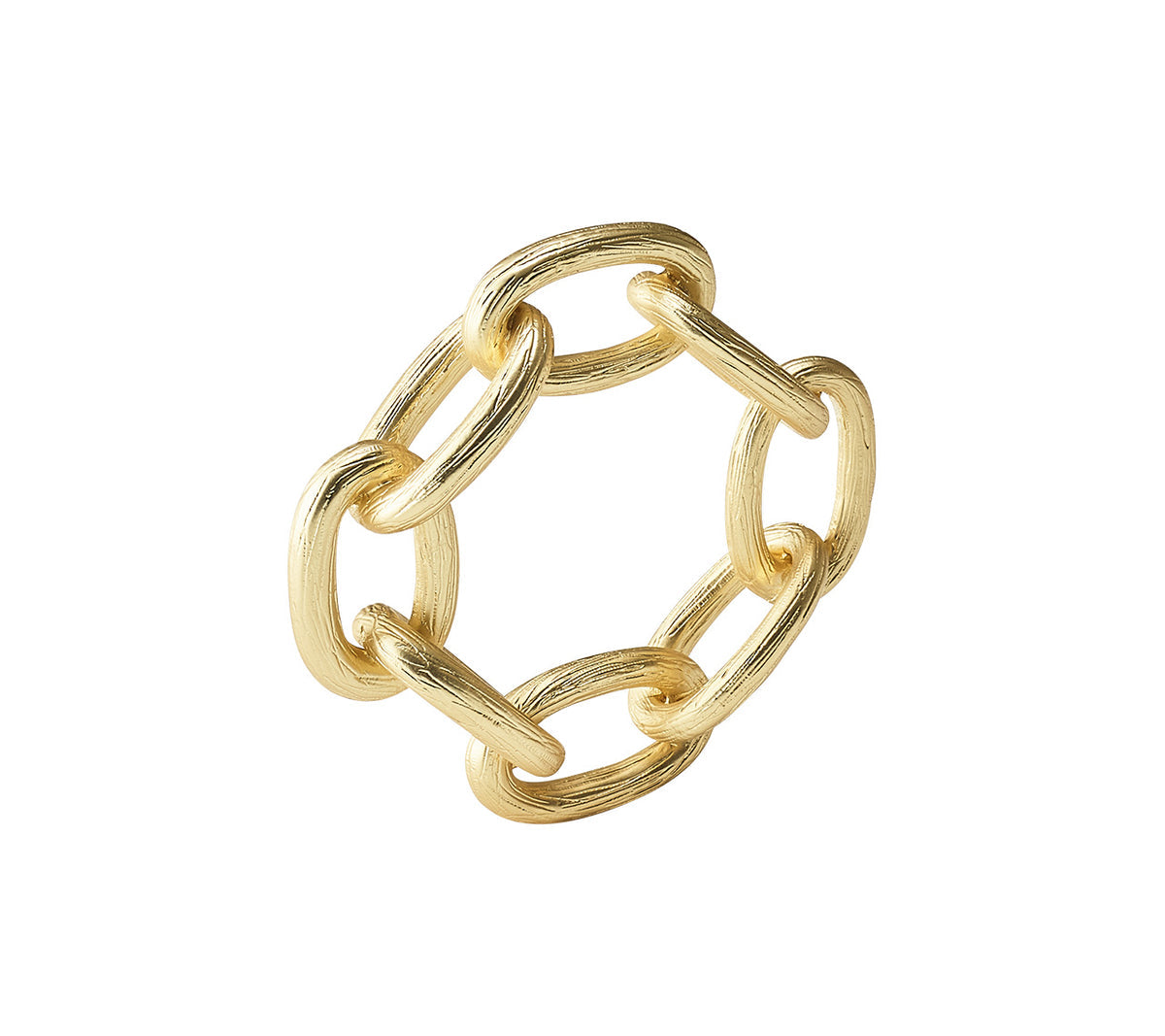 Chain Link Napkin Ring in Gold Set Of 4