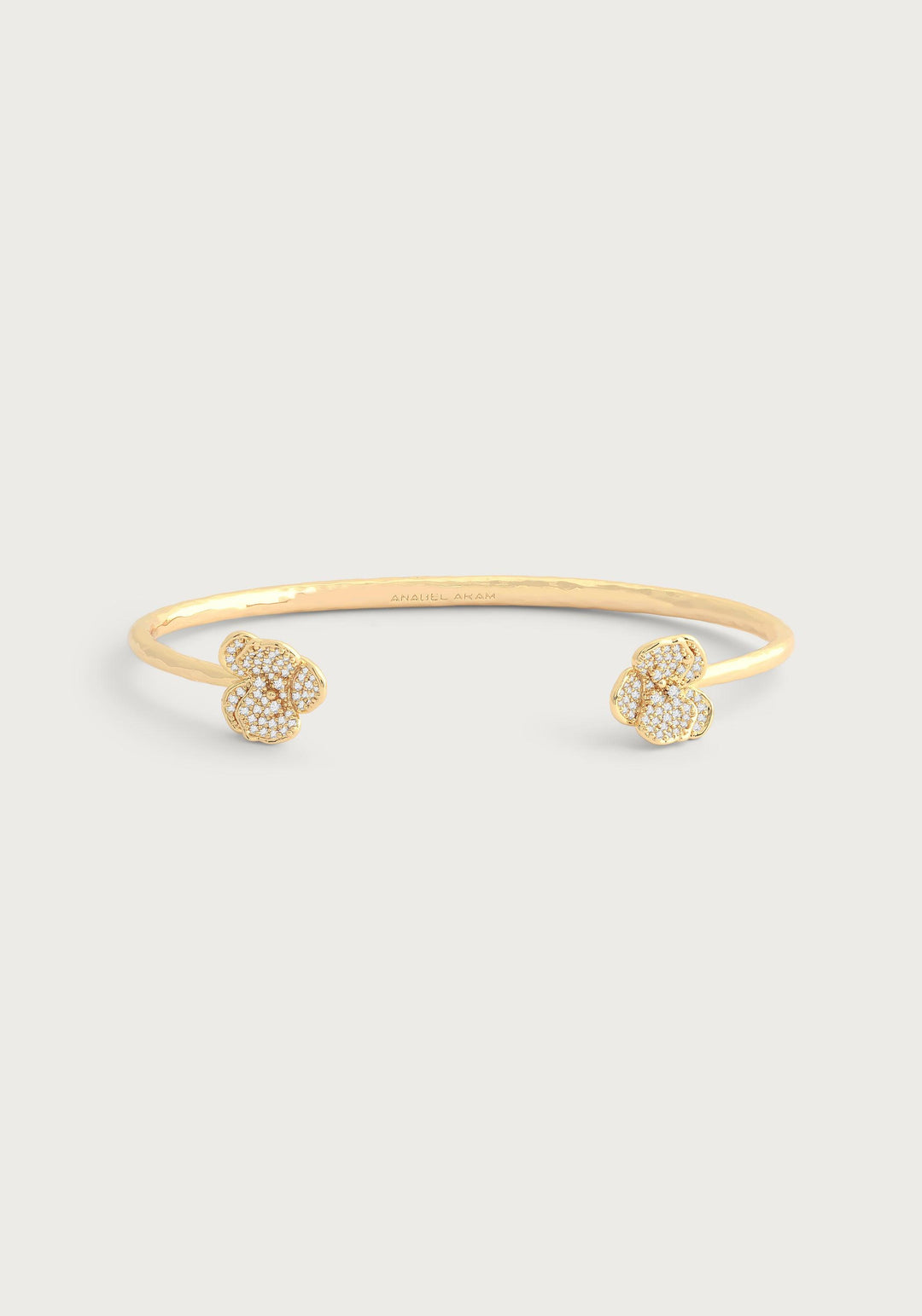 Orchid Pavé Clear Shimmering White Bangle