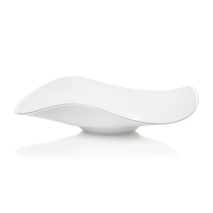 Lagoon Scissor Cut Wave Bowl - Opal White - 23 in