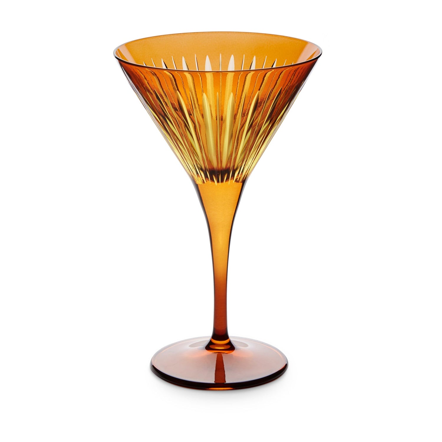 Prism Martini Glasses - Amber (Set of 4)