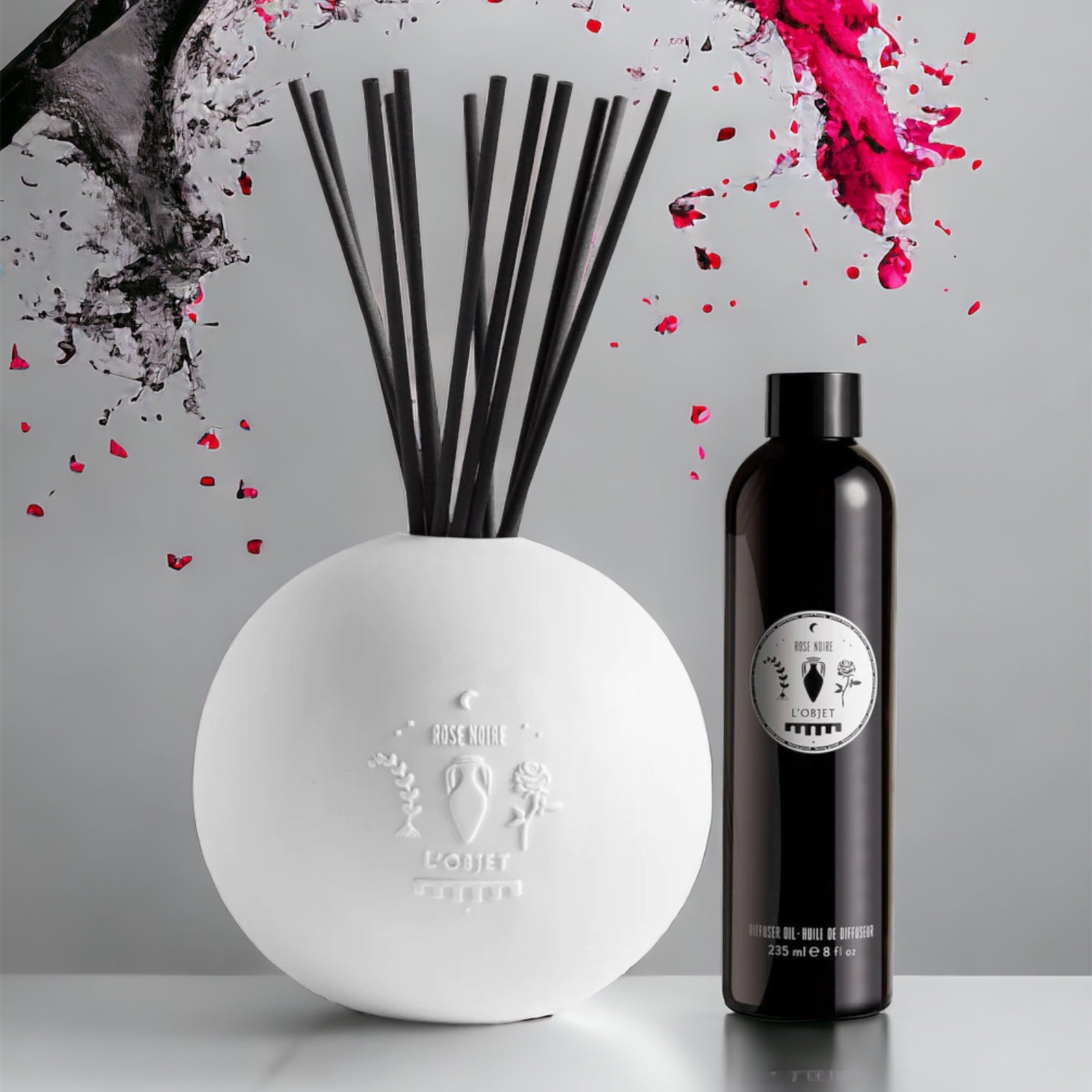 Rose Noire Porcelain Diffuser Set