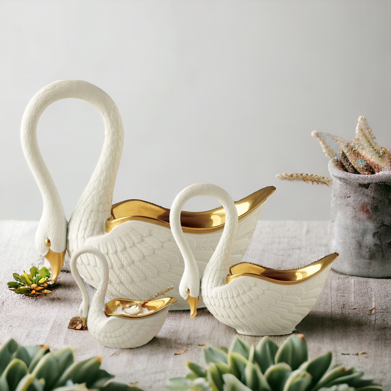 Swan Bowl - Medium White