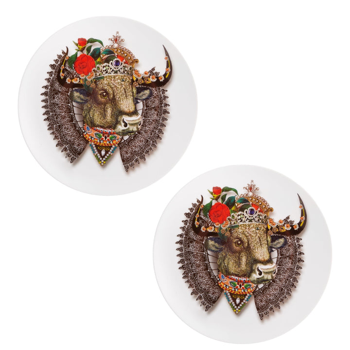 Love Who You Want Queen Bull Dessert Plate Set Of 2