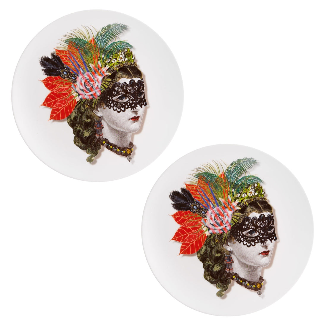 Love Who You Want Mamzel Scarlet Dessert Plate Set Of 2