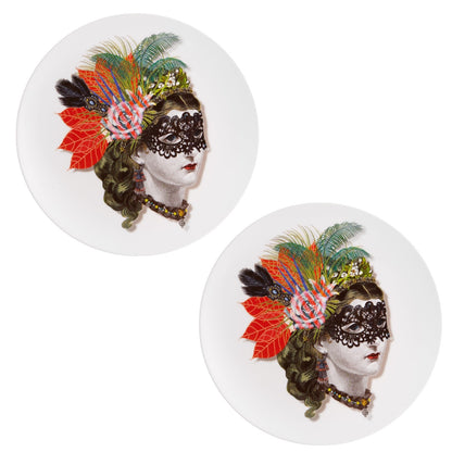 Love Who You Want Mamzel Scarlet Dessert Plate Set Of 2