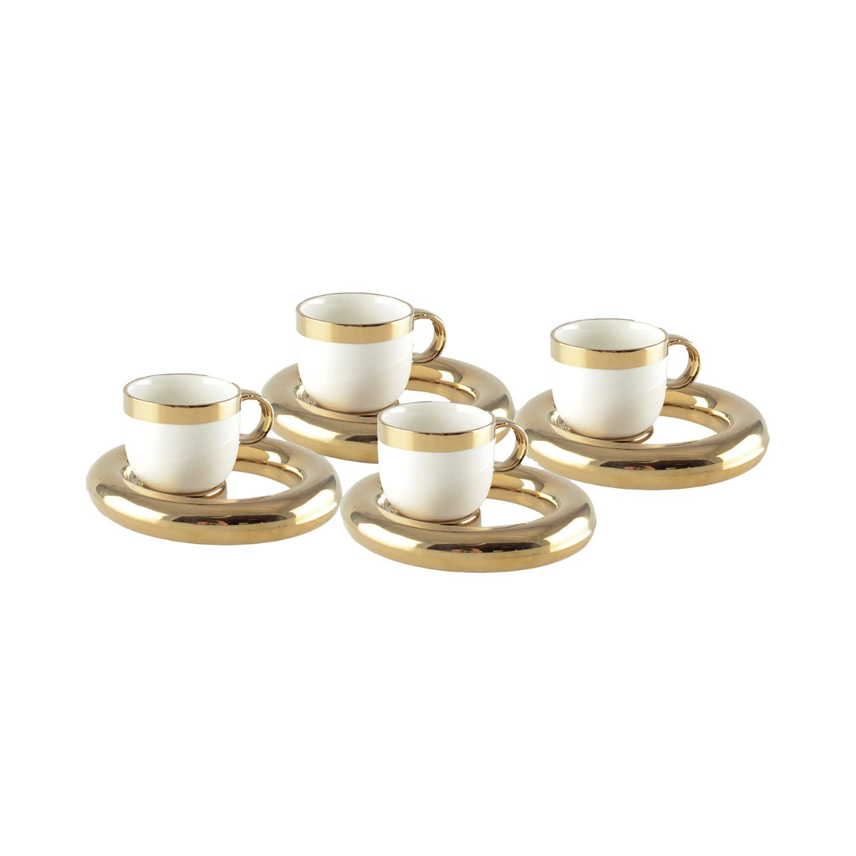 Golden Circle Coffee Cups  Set of 4