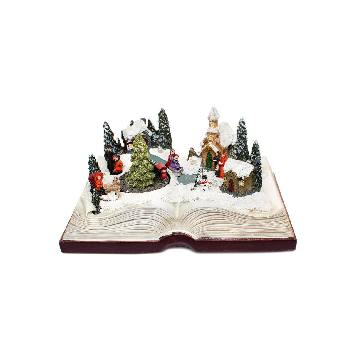 Christmas Scene On Book Musical Led Christmas Decoration