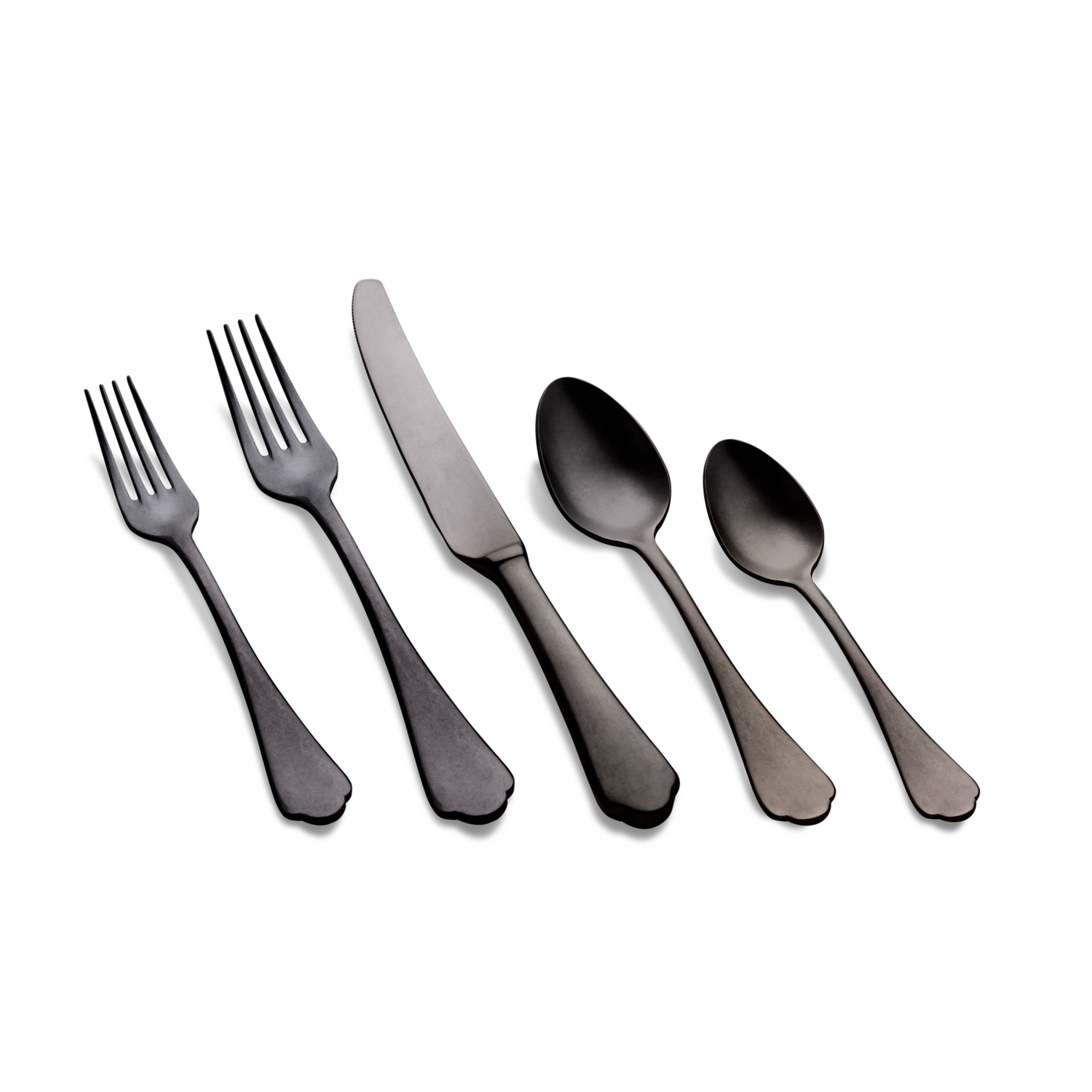 Dolce Vita Pewter Black Flatware  Set - 5 Pcs.