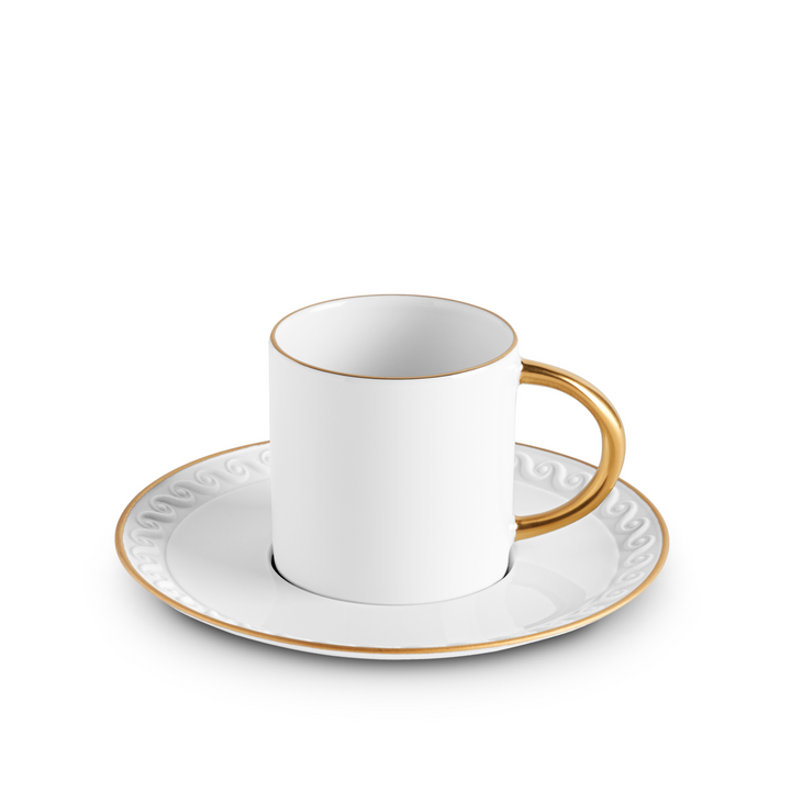 L'objet Neptune Espresso Cup + Saucer - Gold