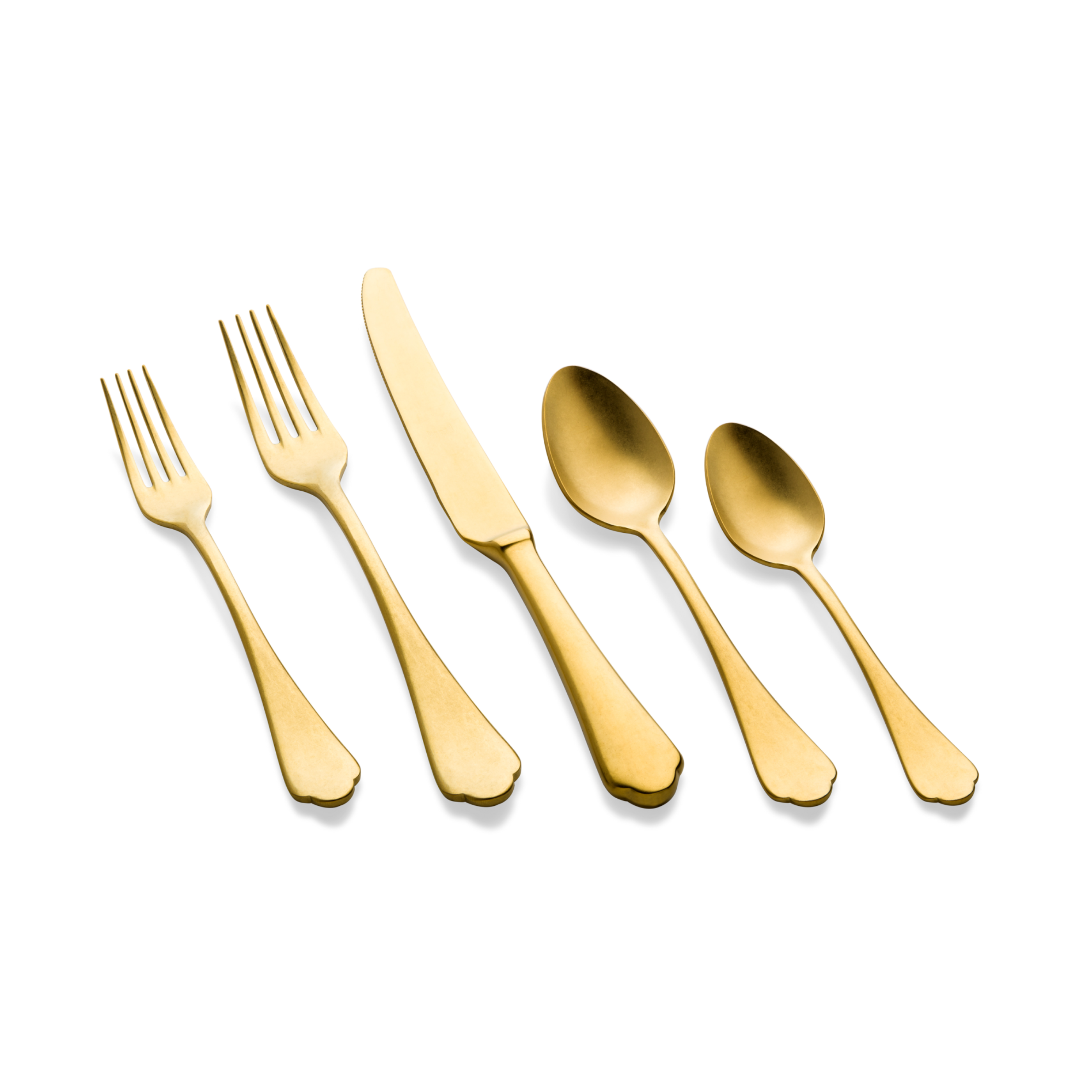 Dolce Vita Pewter Gold Flatware  Set - 20 Pcs.