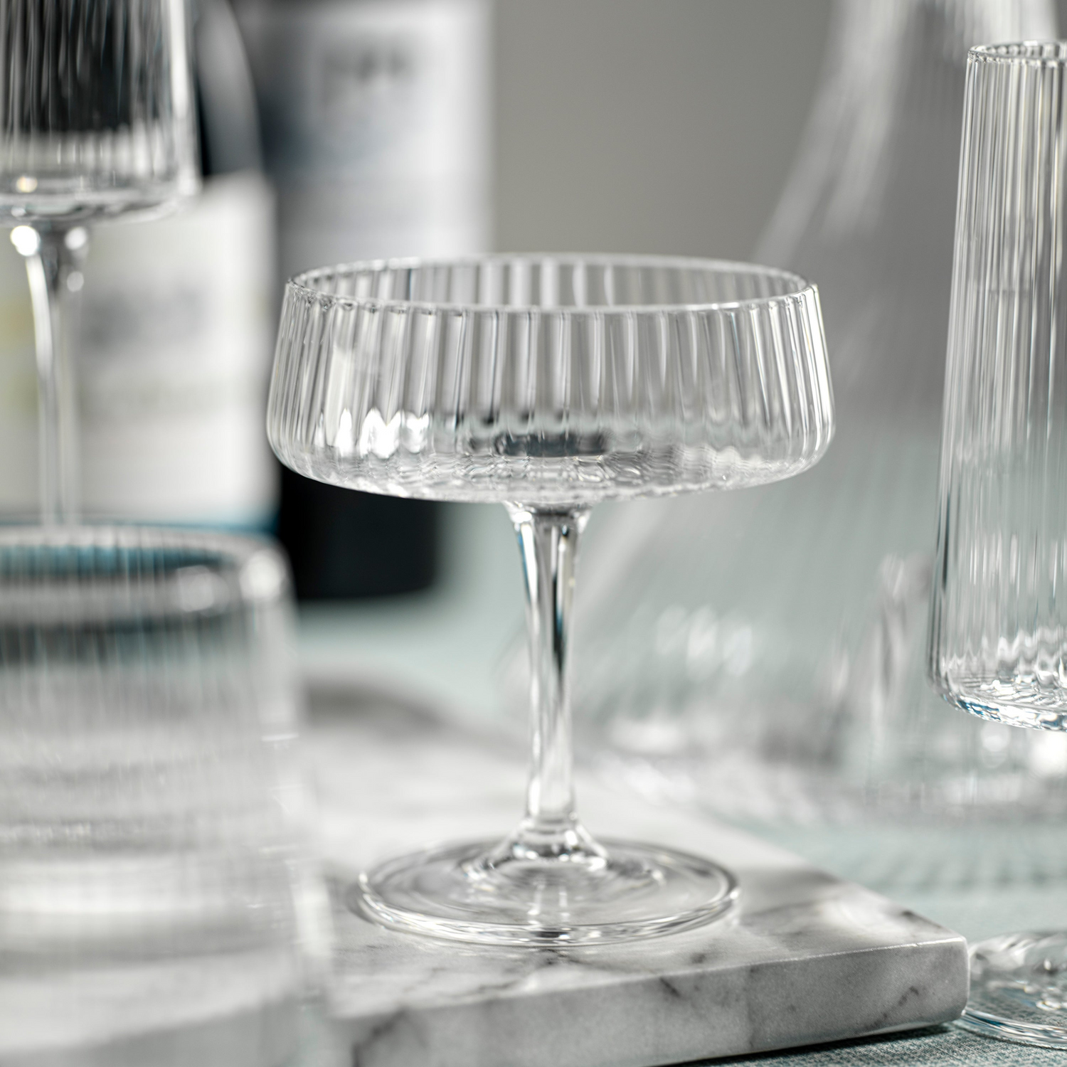 Bandol Fluted Textured Martini Glass Set of 4