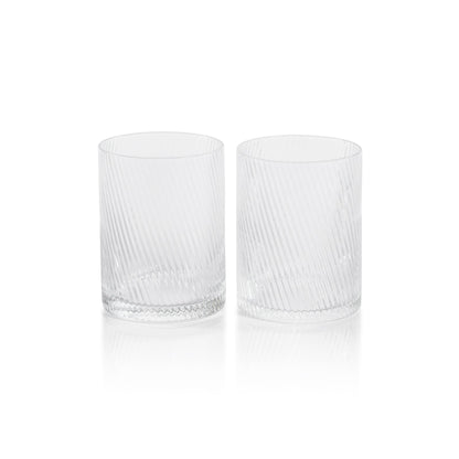 The Connaught Rippled Glassware - Rocks Glass Set Of 6