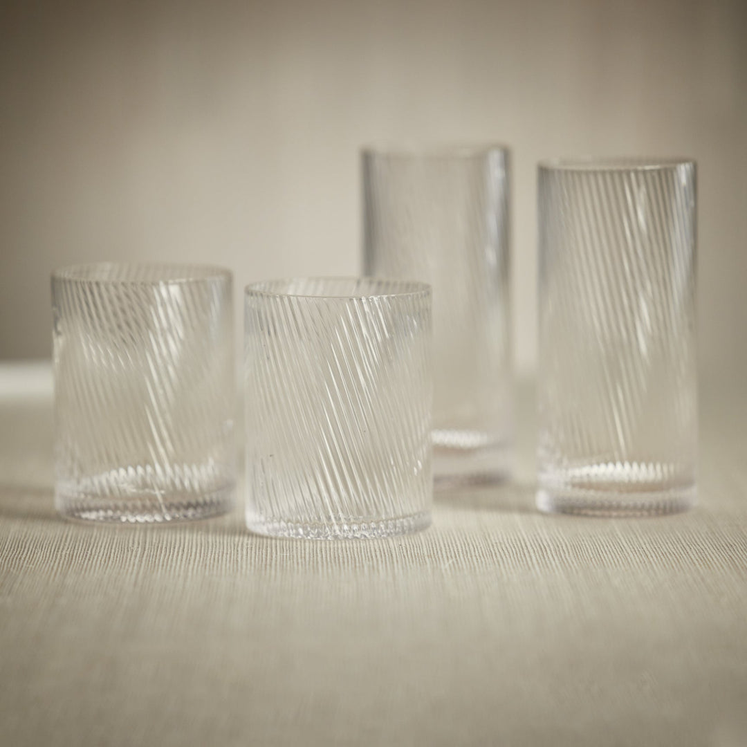 The Connaught Rippled Glassware - Rocks Glass Set Of 6