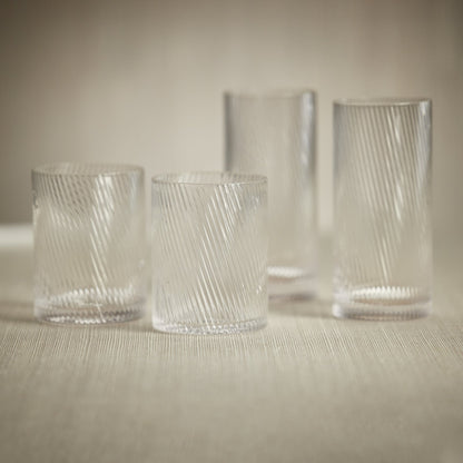 The Connaught Rippled Glassware - Rocks Glass Set Of 6