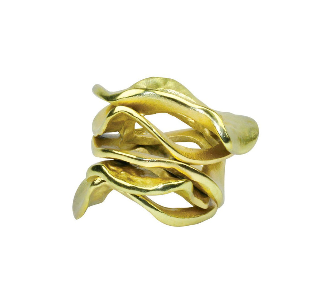 Flux Napkin Ring in Gold Set of 4