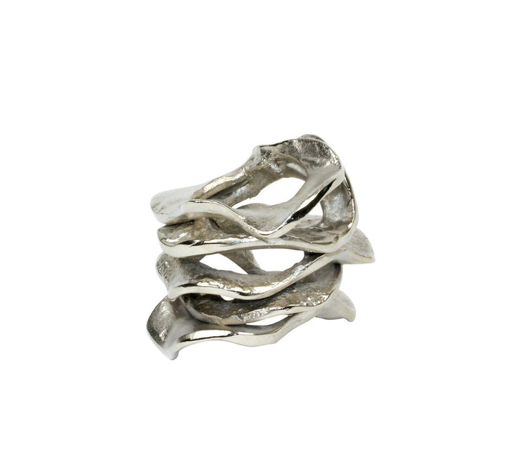 Flux Napkin Ring in Silver Set Of 4