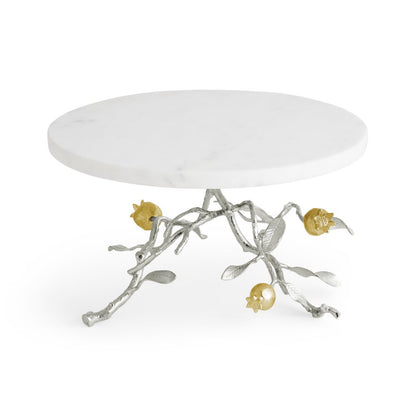 Pomegranate Silver &amp; Gold Cake Stand