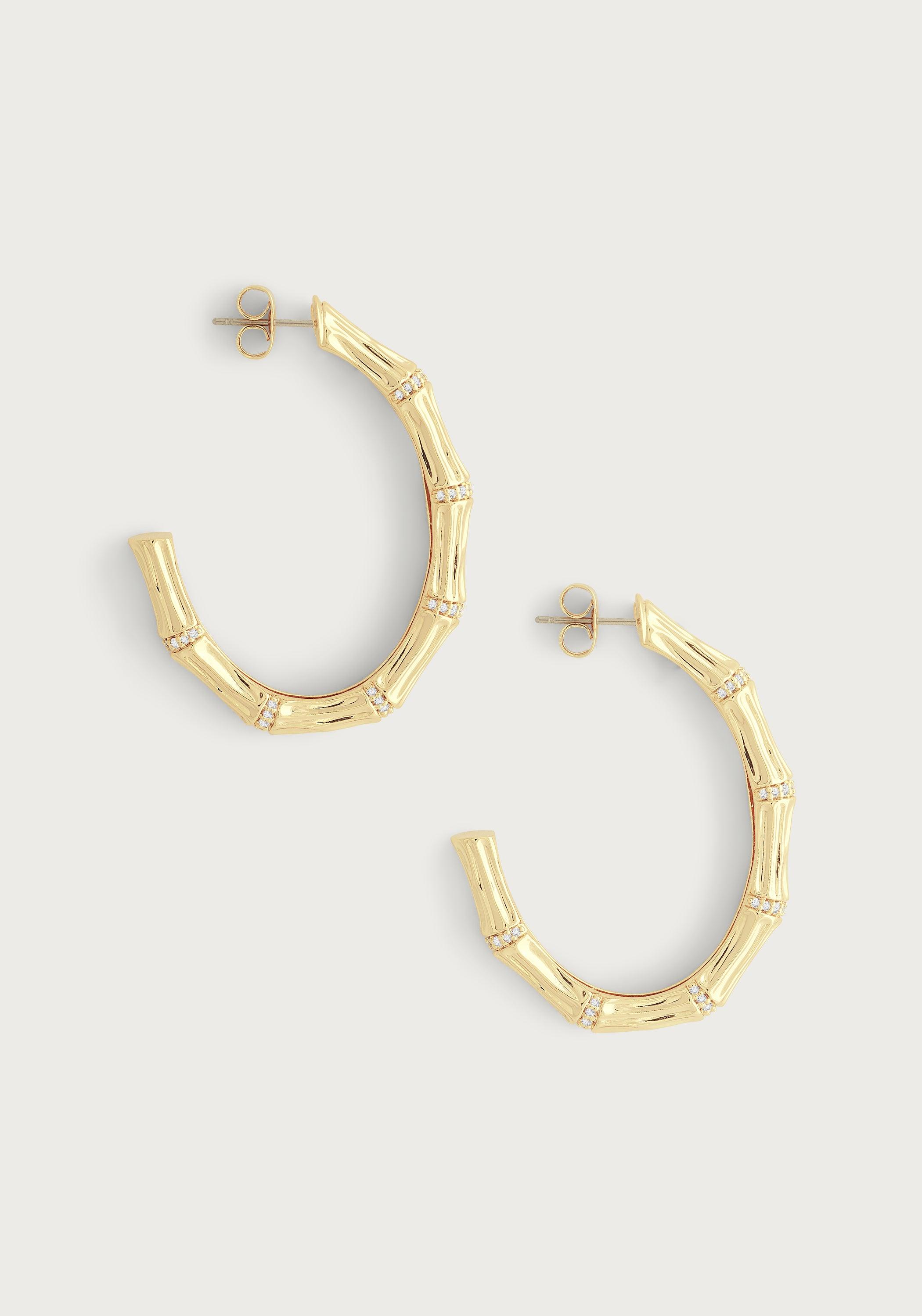 Bamboo Single Hoop Earrings