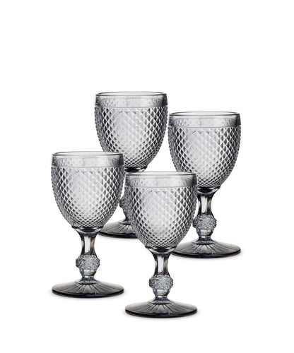 Bicos Cinza Set of 4 Water Goblets Grey