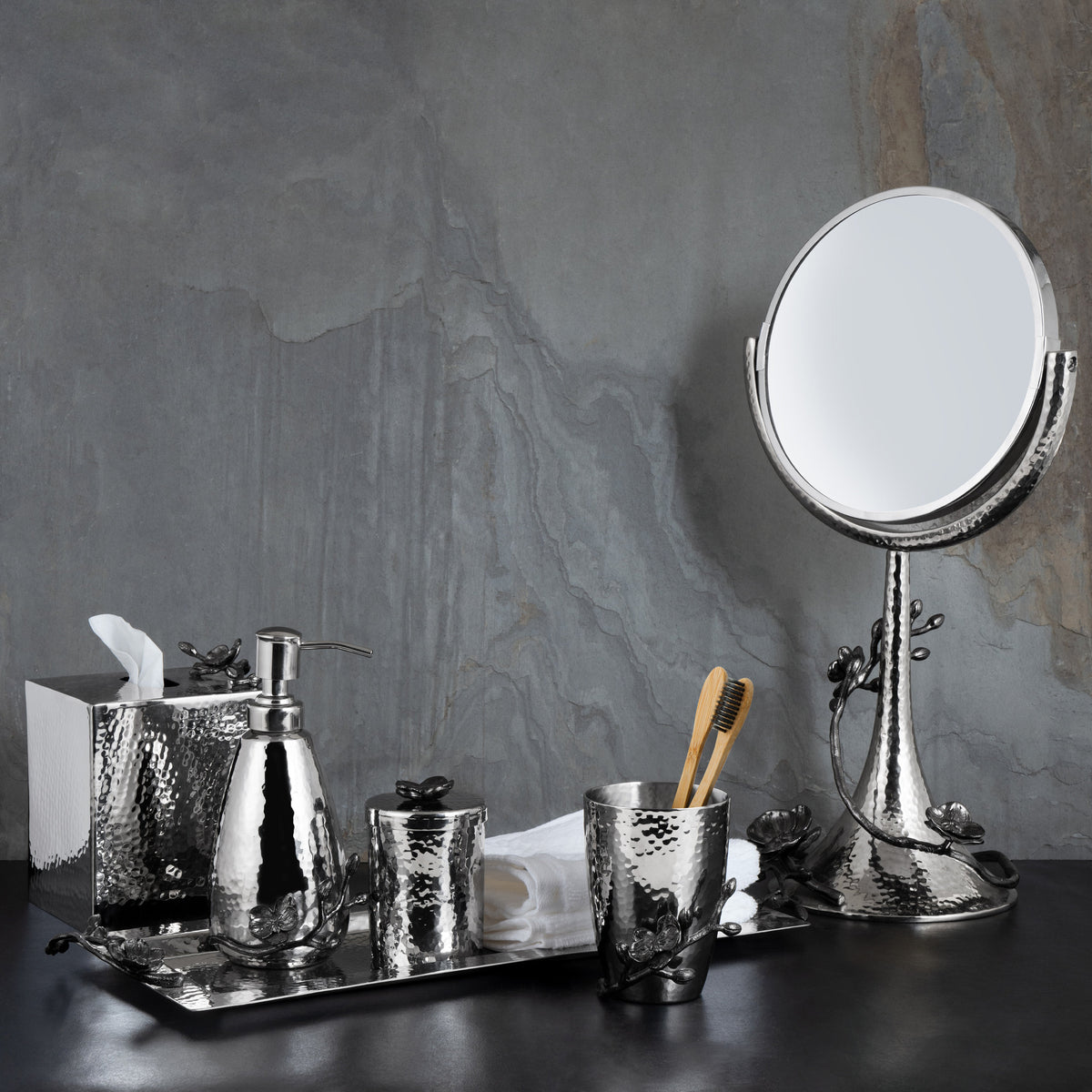 Black Orchid Vanity Mirror