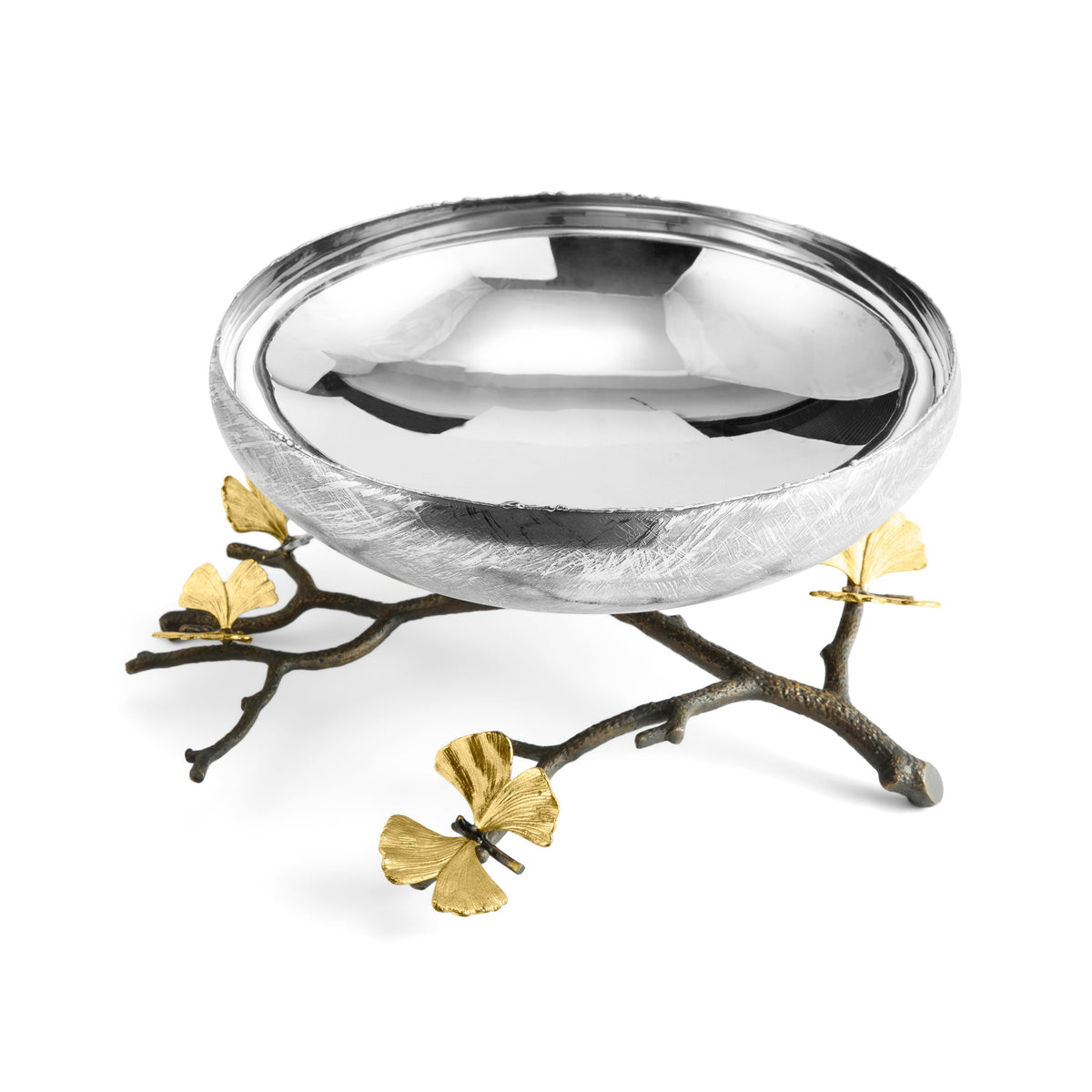 Butterfly Ginkgo Footed Bowl - Centerpiece