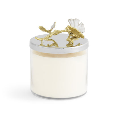 Butterfly Ginkgo Gold Candle