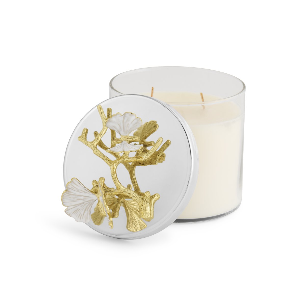 Butterfly Ginkgo Gold Candle