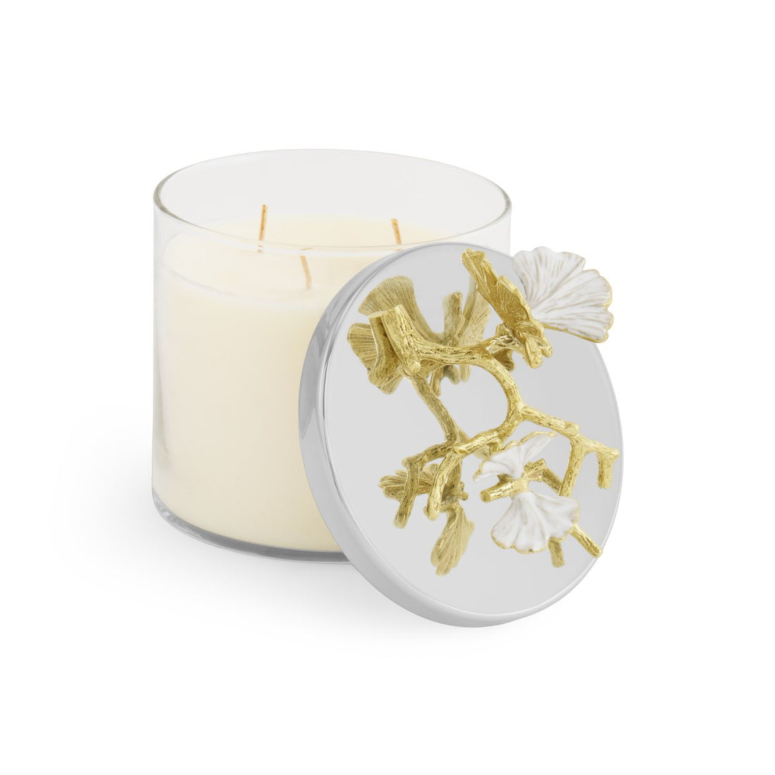 Butterfly Ginkgo Gold Candle