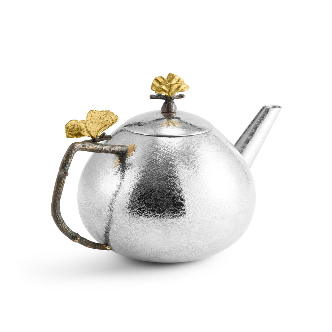 Butterfly Ginkgo Round Teapot