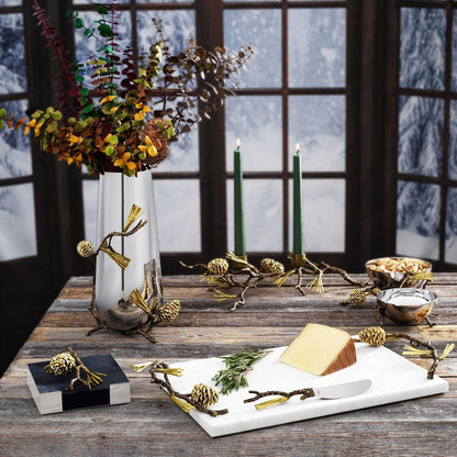 Pine Cone Cheese Board with Spreader