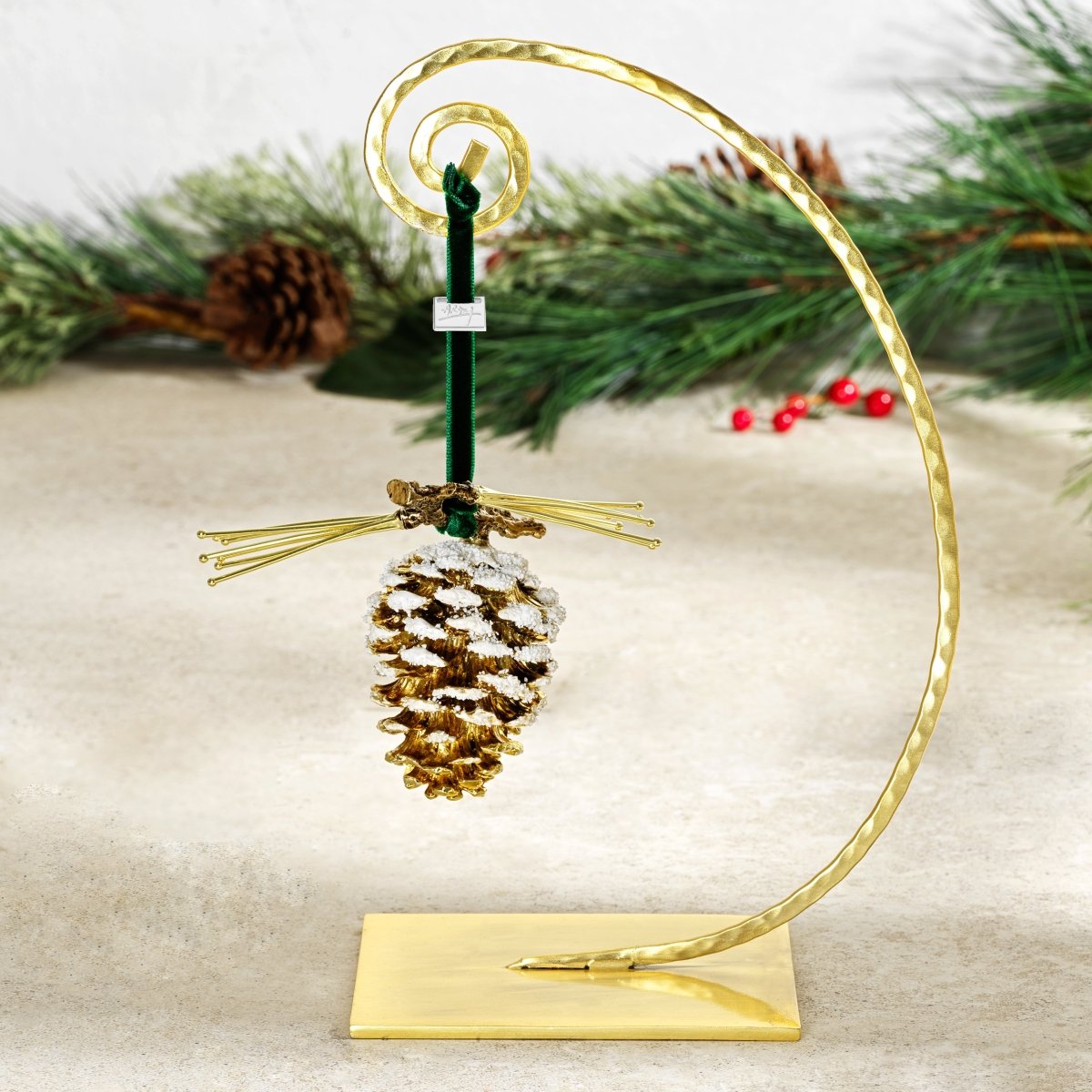 Pine Cone Snowy Ornament