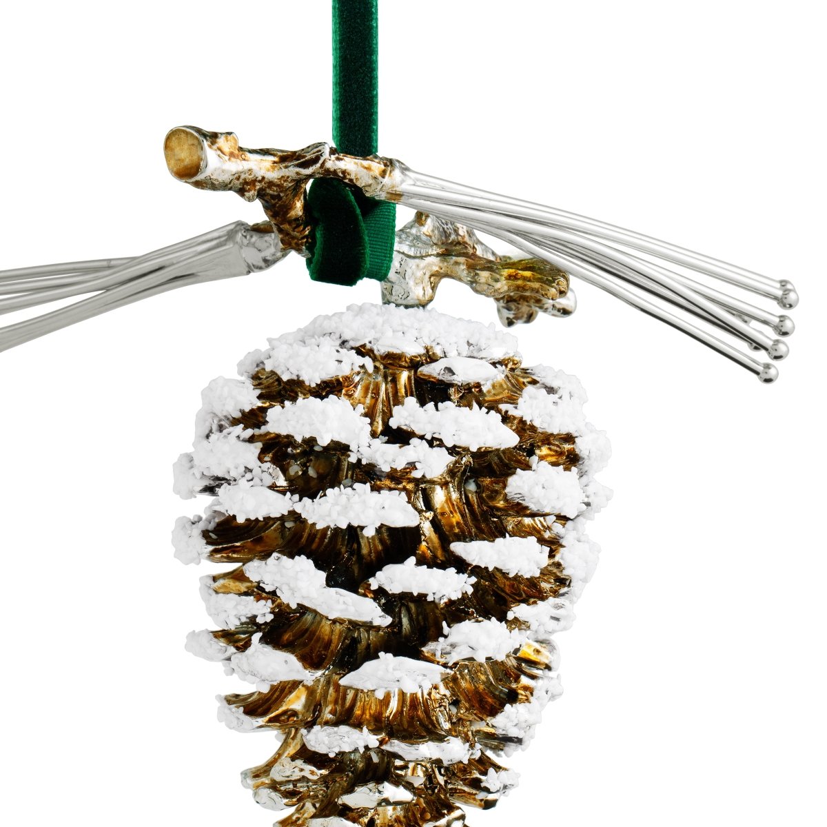 Pine Cone Snowy Ornament