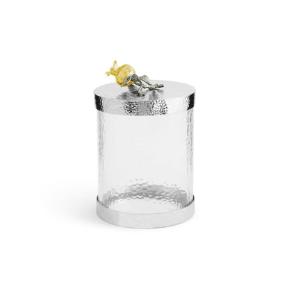 Pomegranate Silver &amp; Gold Canister - Small