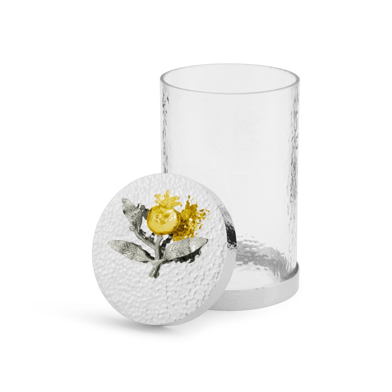 Pomegranate Silver &amp; Gold Canister - Medium