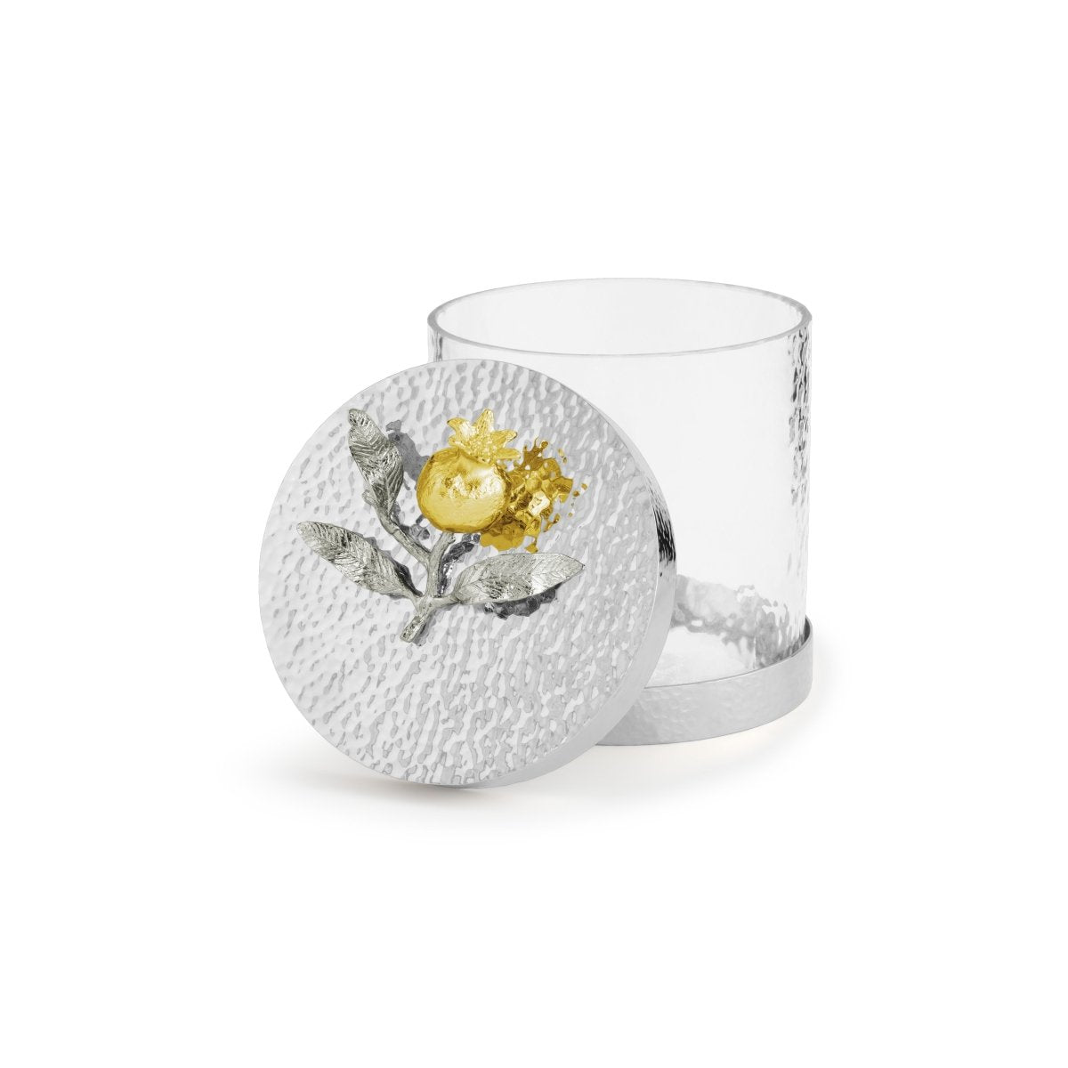 Pomegranate Silver &amp; Gold Canister Extra Small