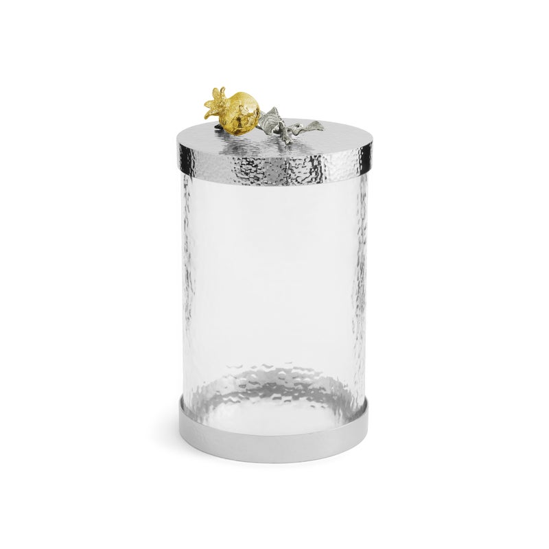 Pomegranate Silver &amp; Gold Canister - Medium