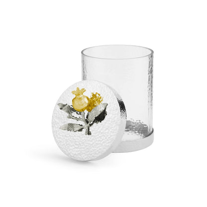 Pomegranate Silver &amp; Gold Canister - Small