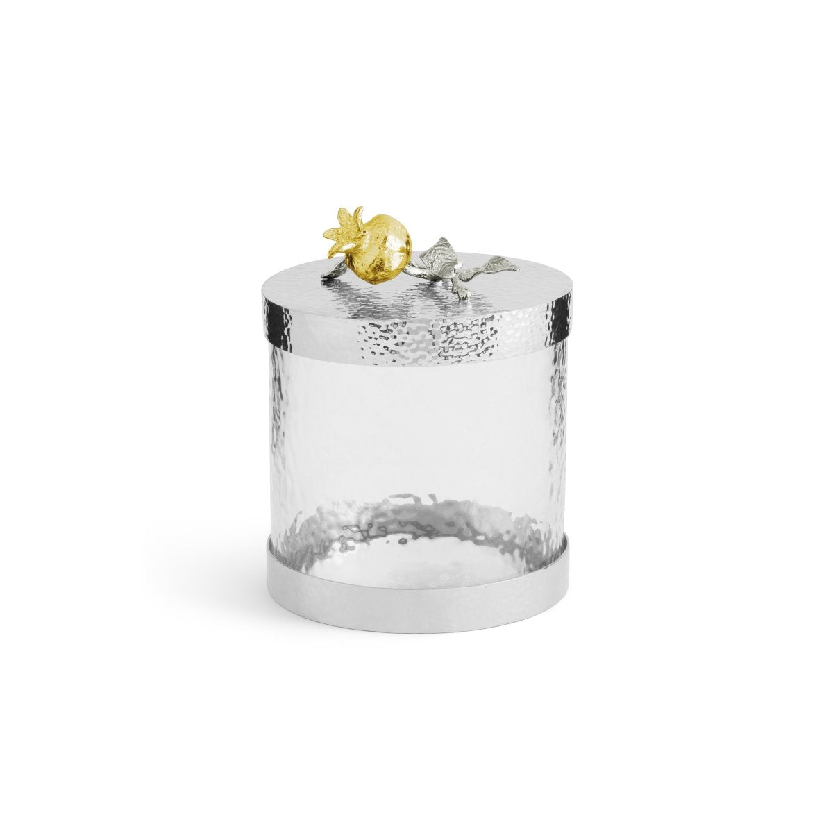 Pomegranate Silver &amp; Gold Canister Extra Small