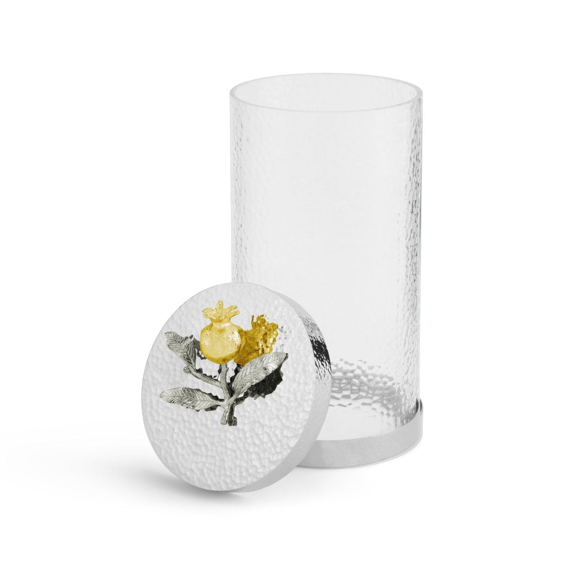 Pomegranate Silver &amp; Gold Canister - Large