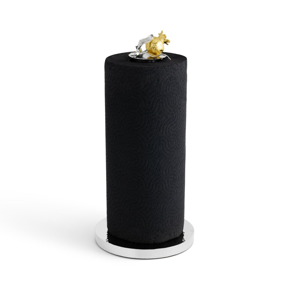 Pomegranate Silver &amp; Gold Paper Towel Holder