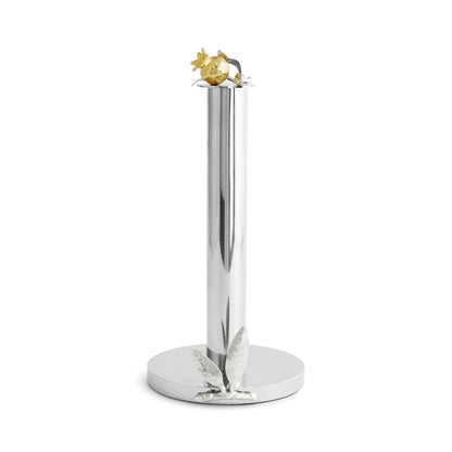 Pomegranate Silver &amp; Gold Paper Towel Holder