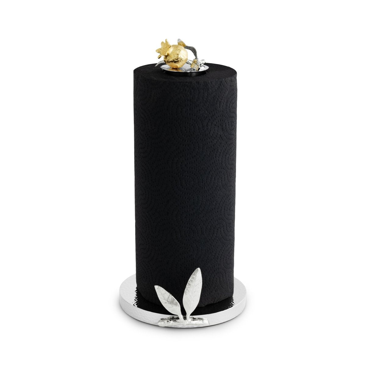 Pomegranate Silver &amp; Gold Paper Towel Holder