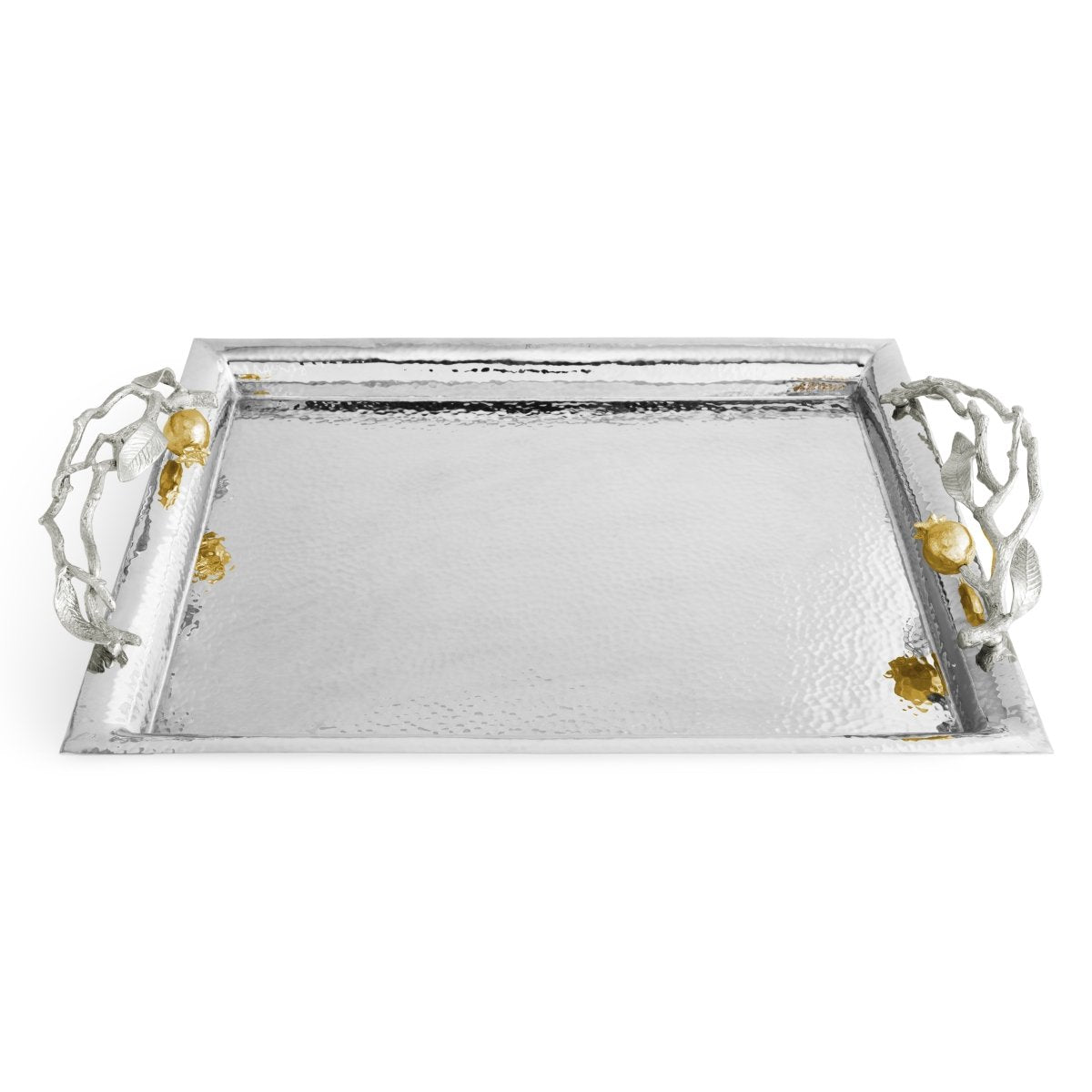 Pomegranate Silver &amp; Gold Serving Tray