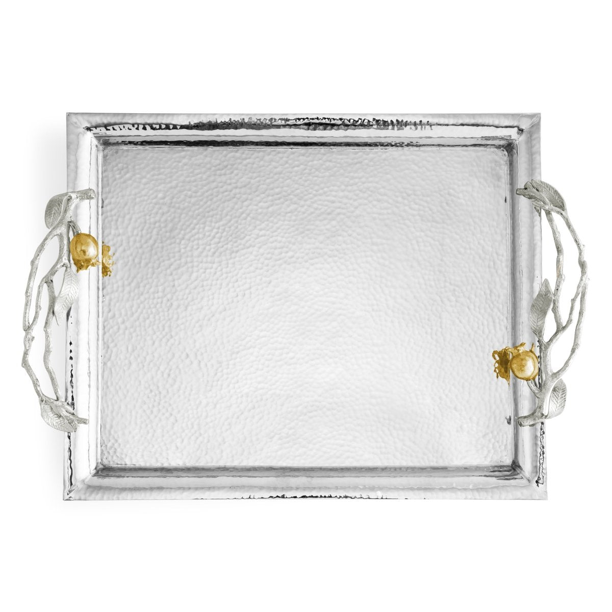 Pomegranate Silver &amp; Gold Serving Tray