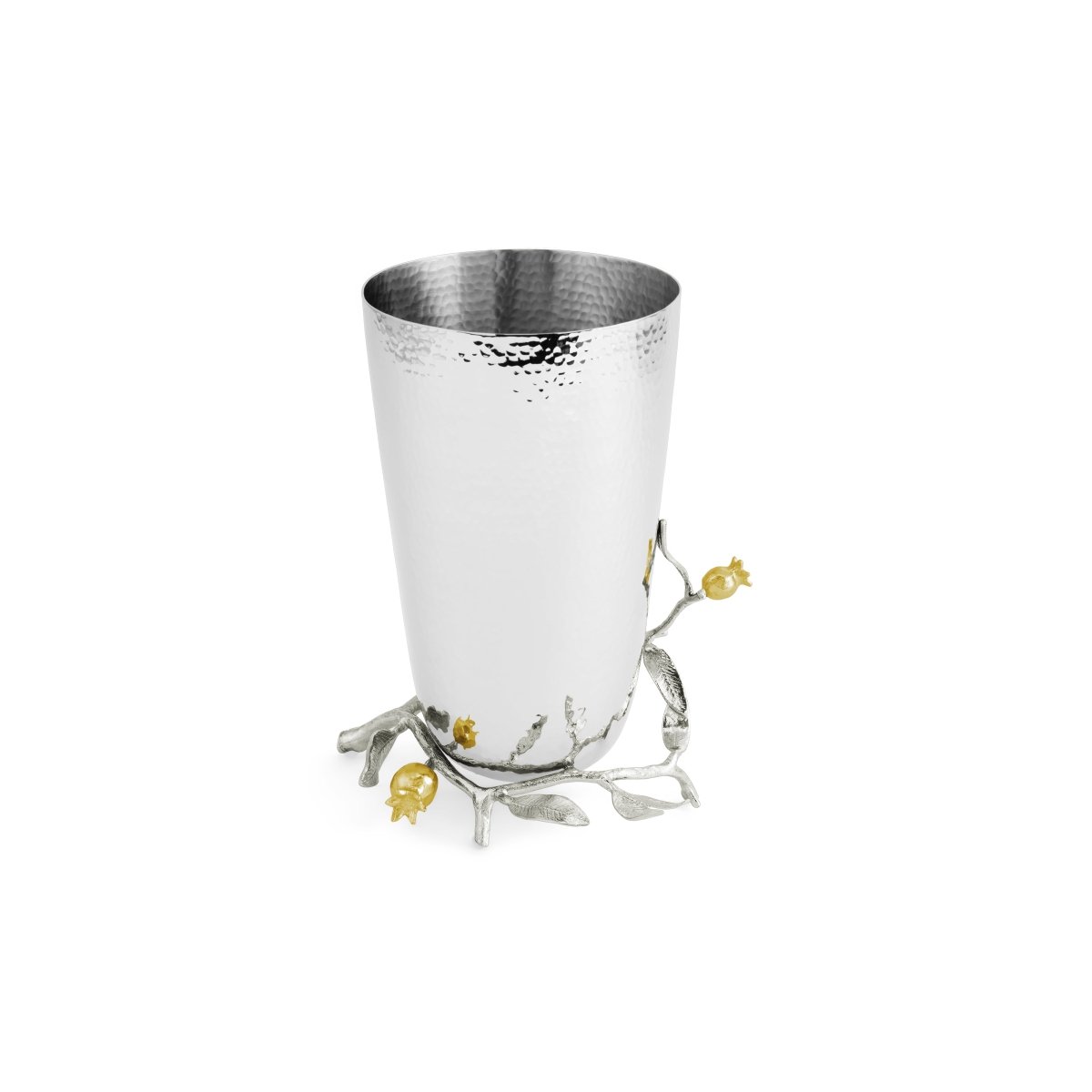 Pomegranate Silver &amp; Gold Vase