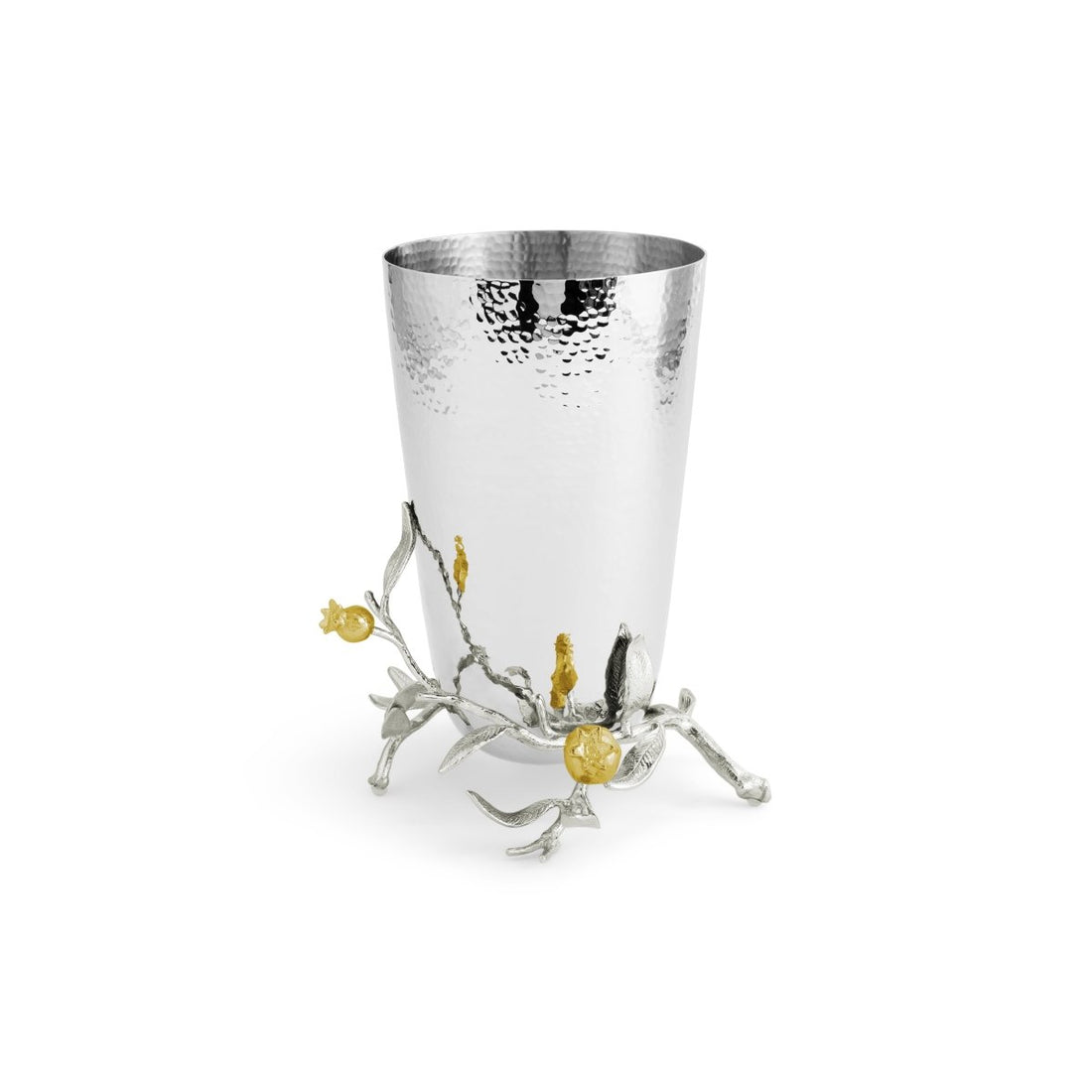 Pomegranate Silver &amp; Gold Vase