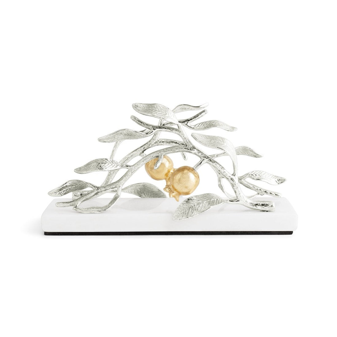 Pomegranate Silver &amp; Gold Vertical Napkin Holder