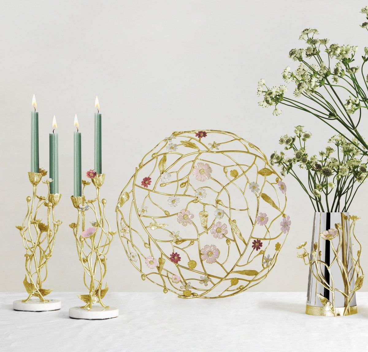 Wildflowers Candleholders S/2